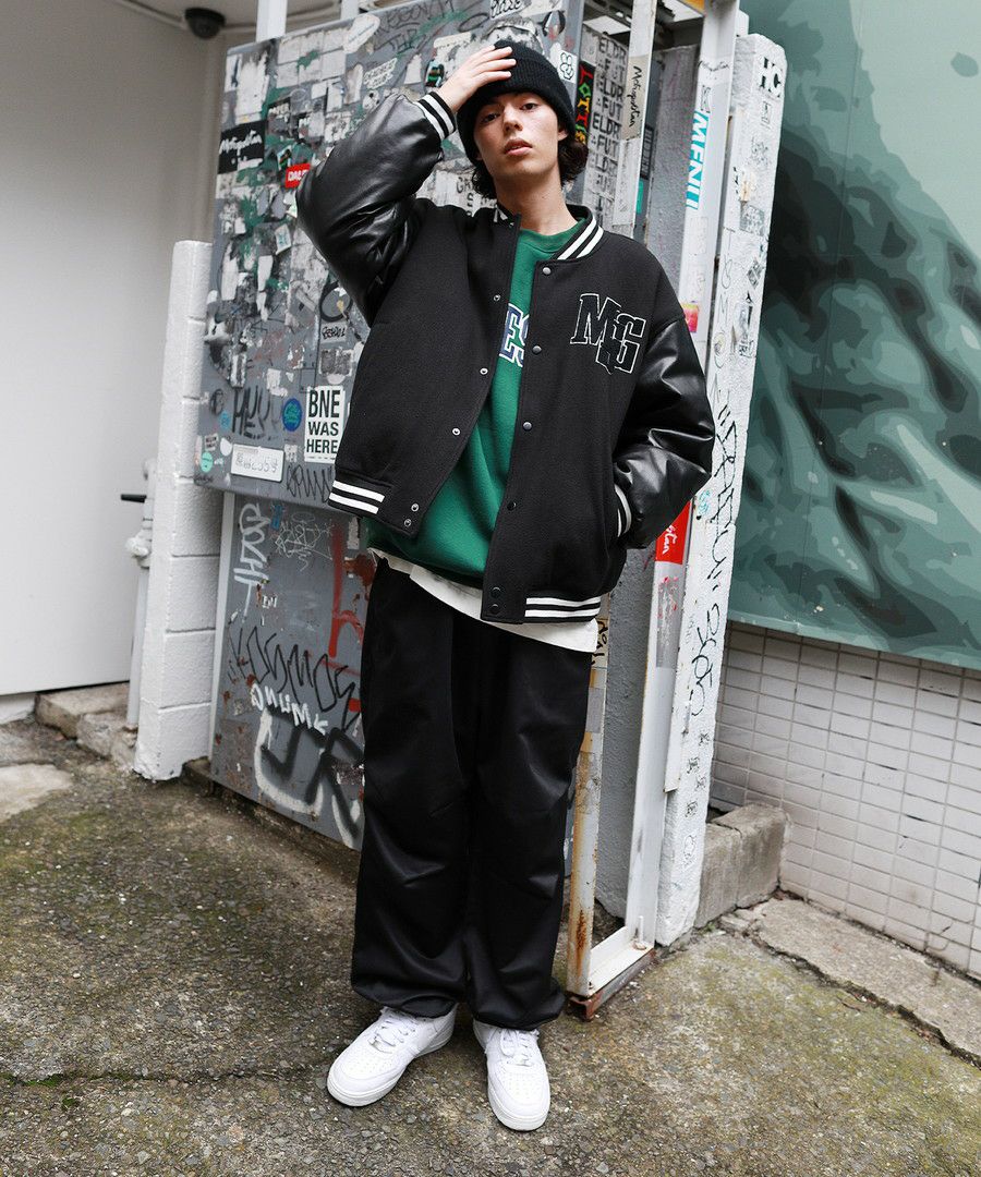 ロゴワッペン袖切替ビッグシルエットスタジャン | MSG