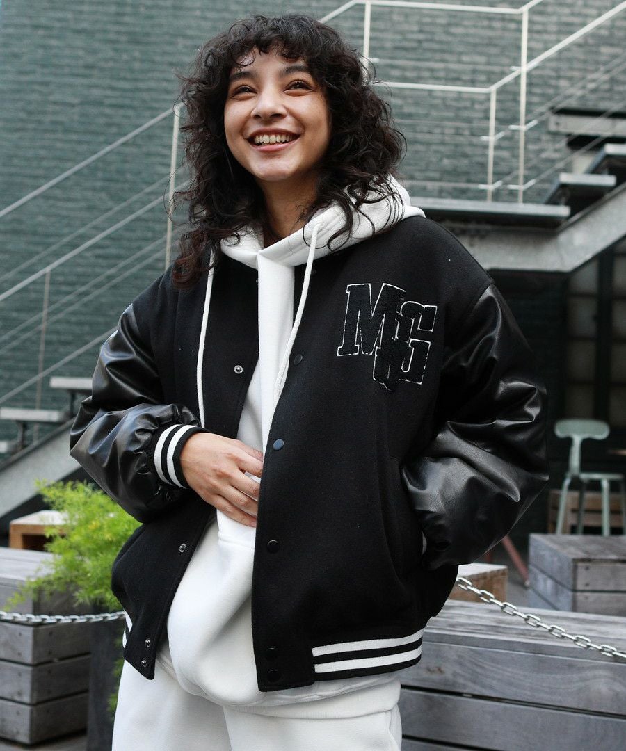 ロゴワッペン袖切替ビッグシルエットスタジャン | MSG