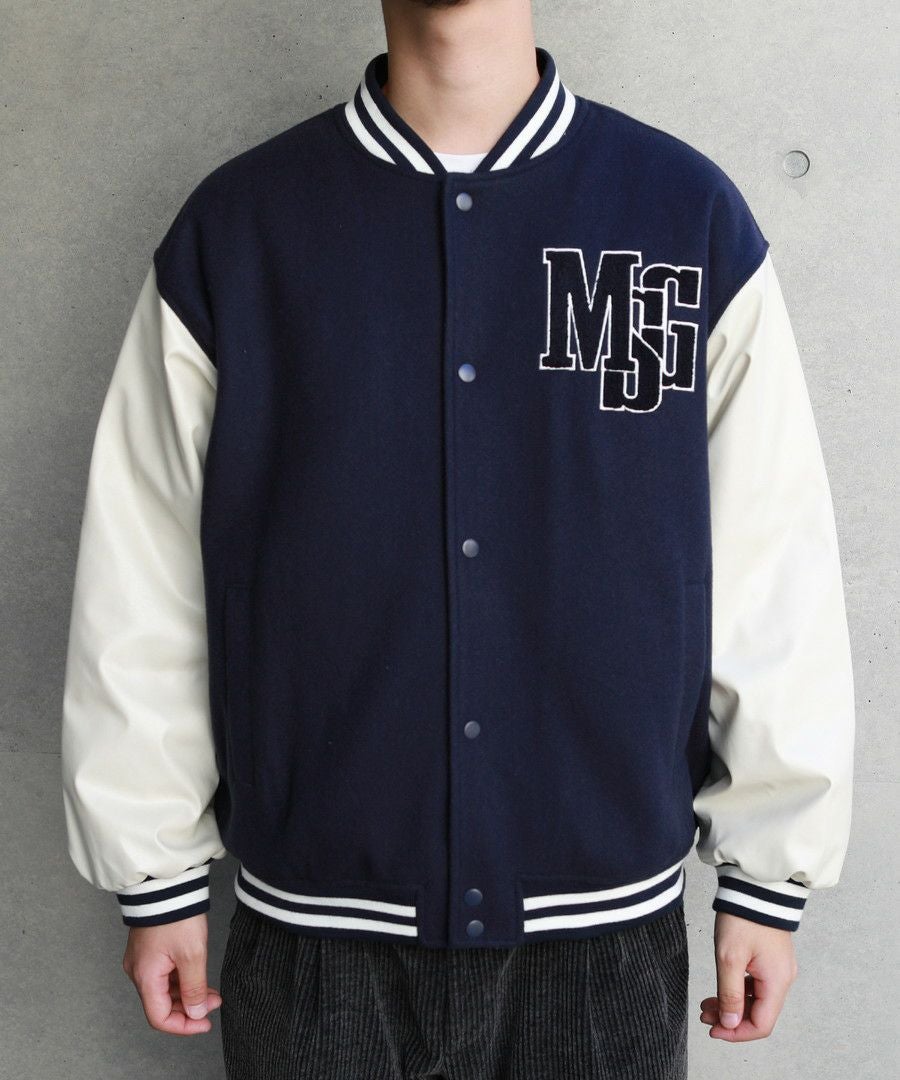 ロゴワッペン袖切替ビッグシルエットスタジャン | MSG