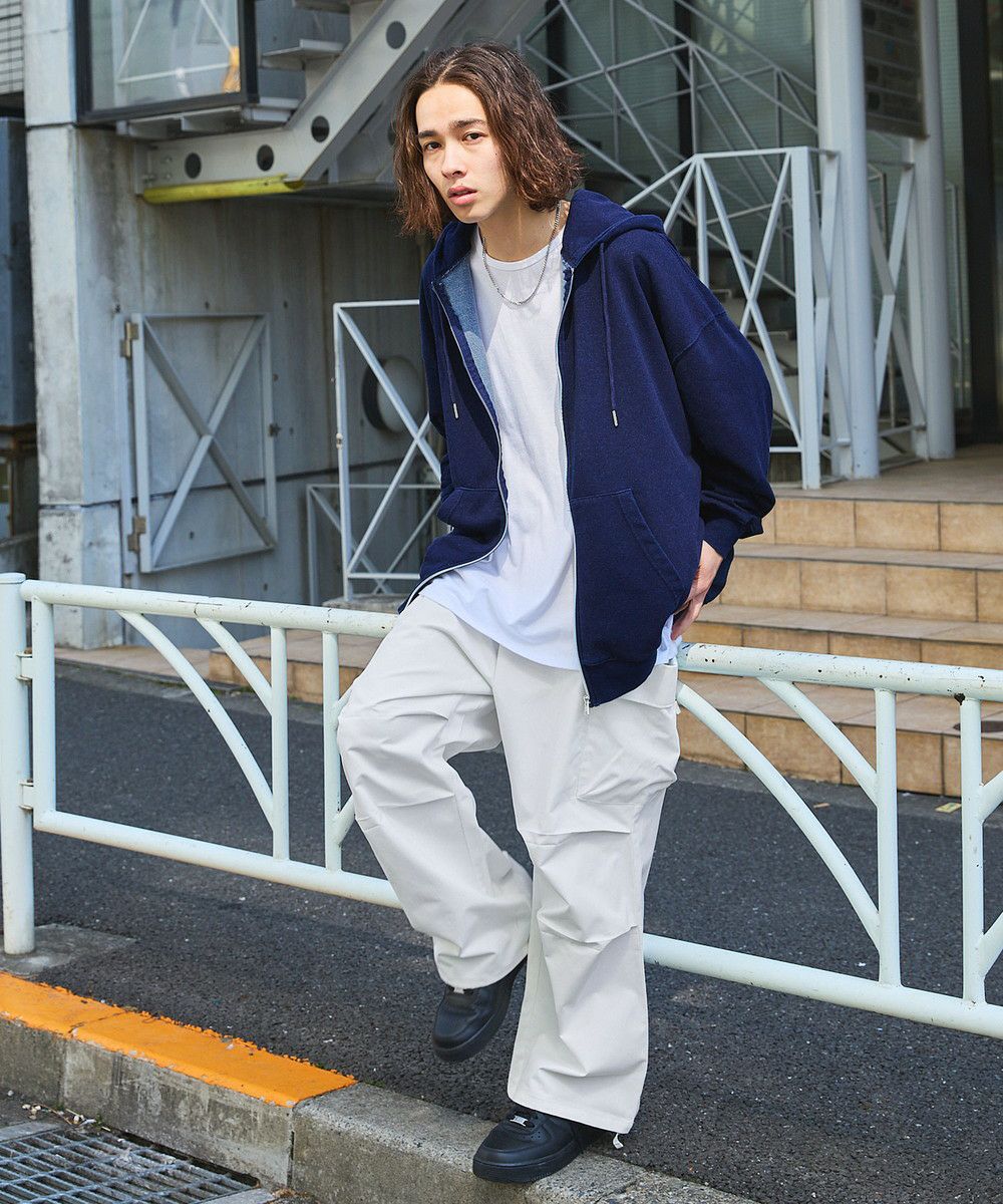裏毛インディゴ染めフルZIPパーカー | MSG