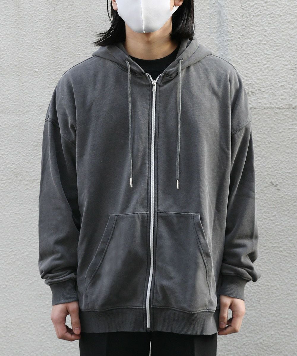 裏毛インディゴ染めフルZIPパーカー | MSG