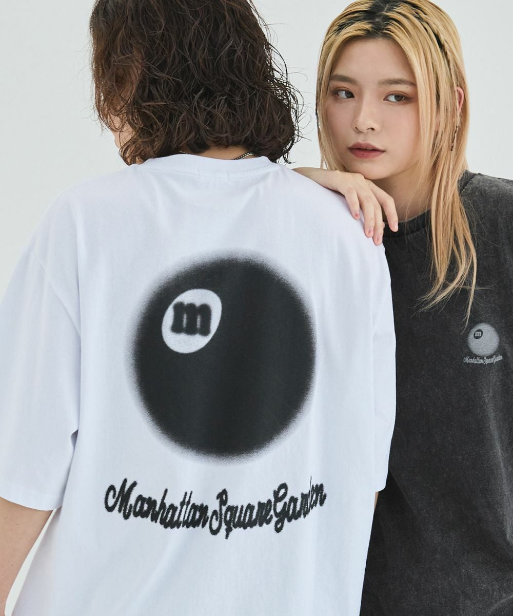 ビッグシルエットヴィンテージライクビリヤードロゴピグメントボックス