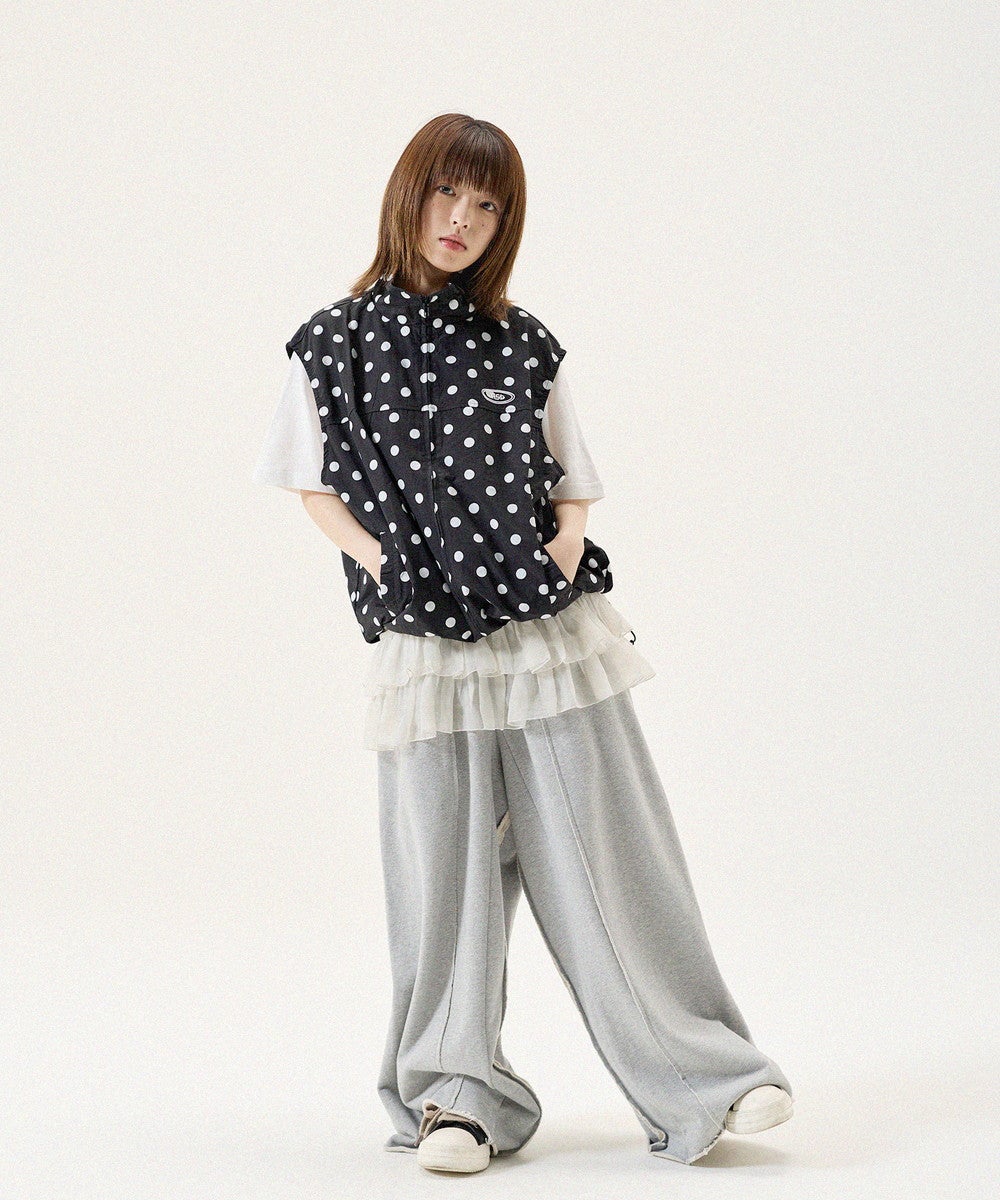 ワンポイント刺繍ロゴ/配色ナイロンバルーンベスト | MSG