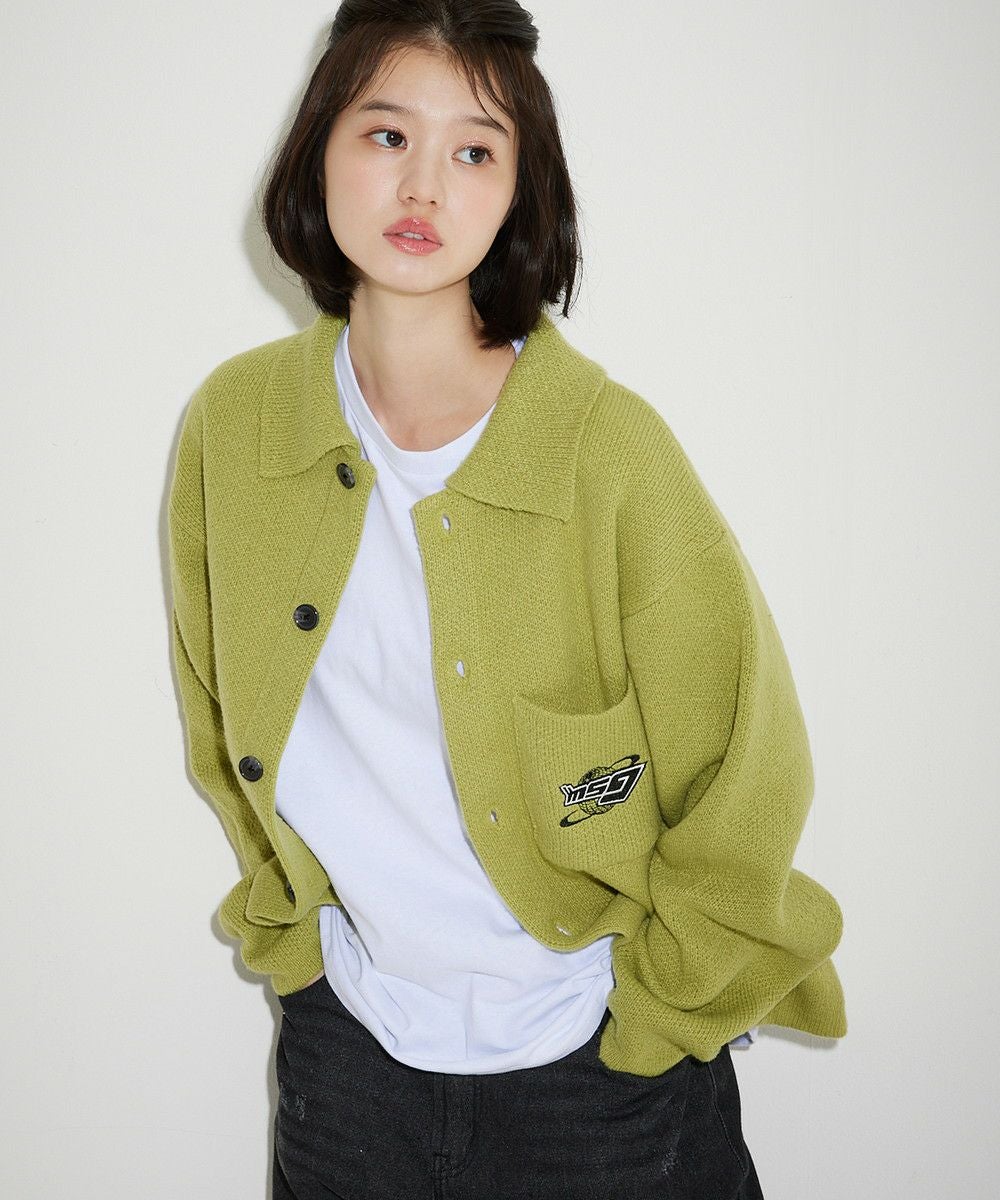 ワンポイント刺繍ニットポロシャツジャケット | MSG