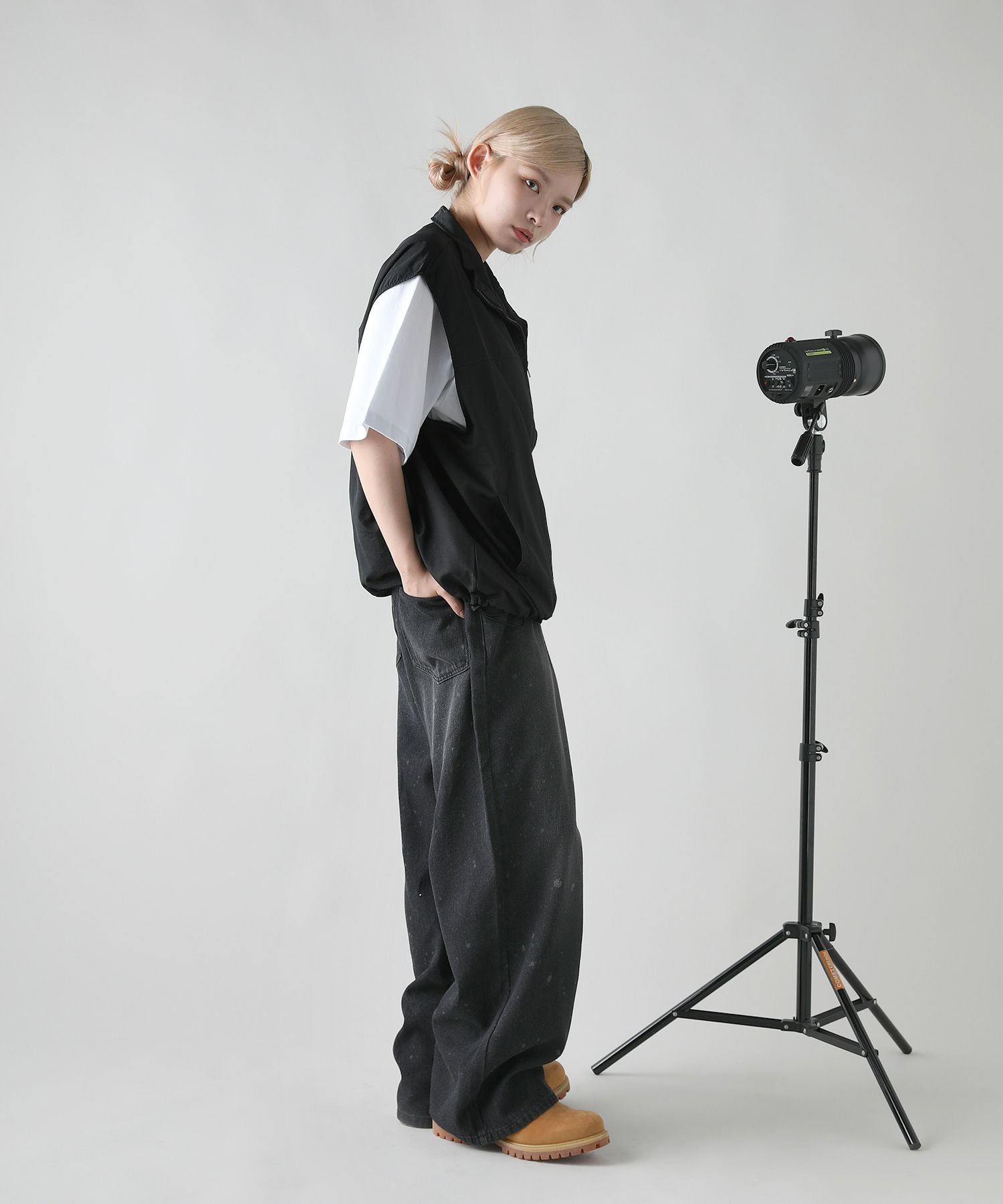 マルチ加工グランジバギーデニムパンツ ペイント加工／ペンキ加工 | MSG