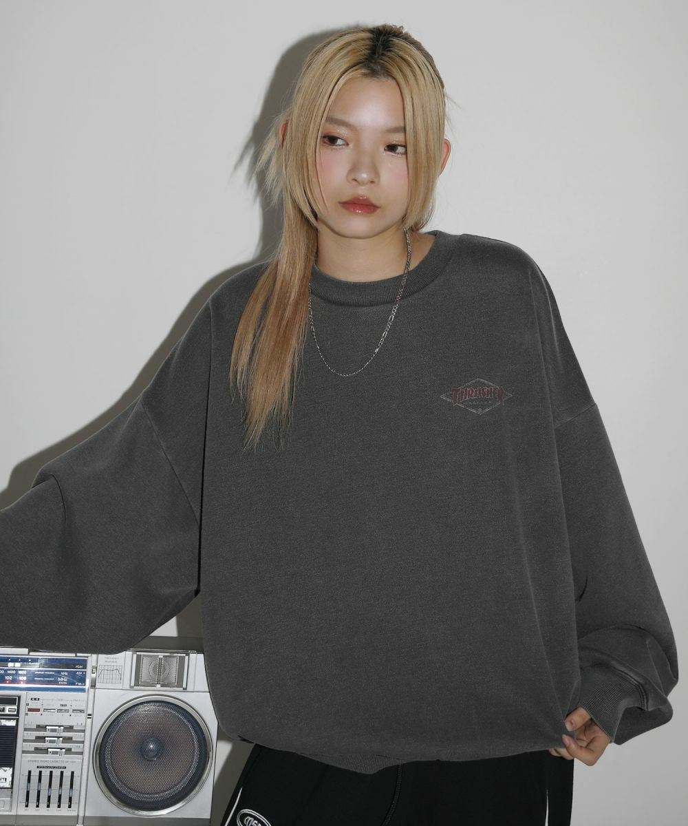 2点おまとめ　メルシーボーク　スウェットブルゾン＋メランジェ　シャツ THRASHER×MSG／スラッシャー 別注 ピグメント ボックスシルエット 加工
