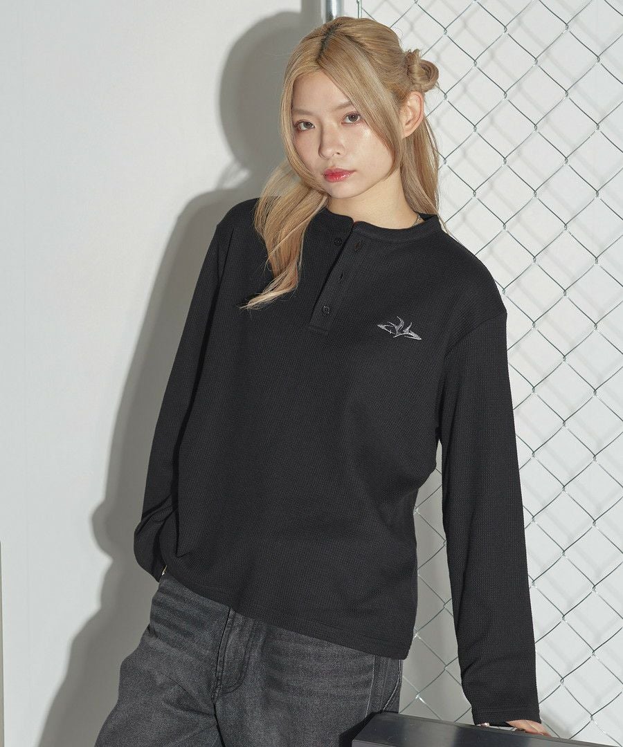 刺繍ロゴサーマルロングスリーブTシャツ | MSG