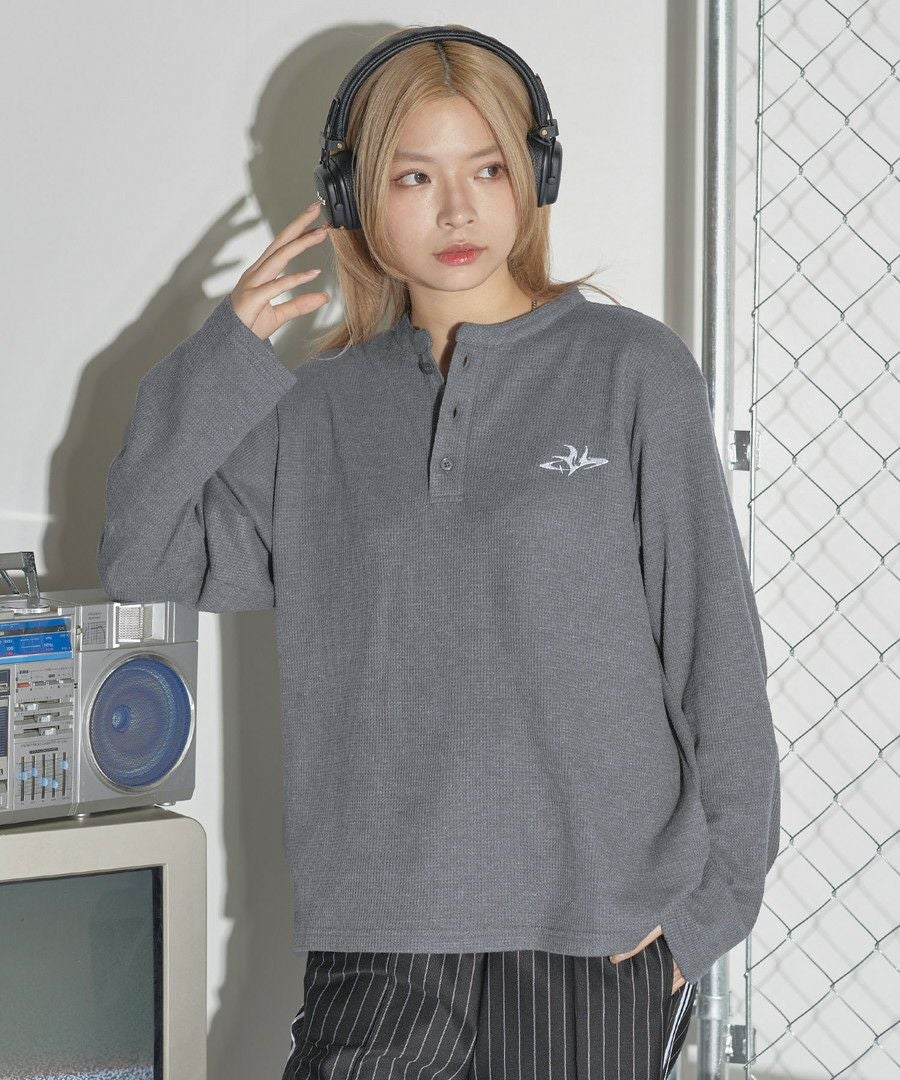 刺繍ロゴサーマルロングスリーブTシャツ | MSG