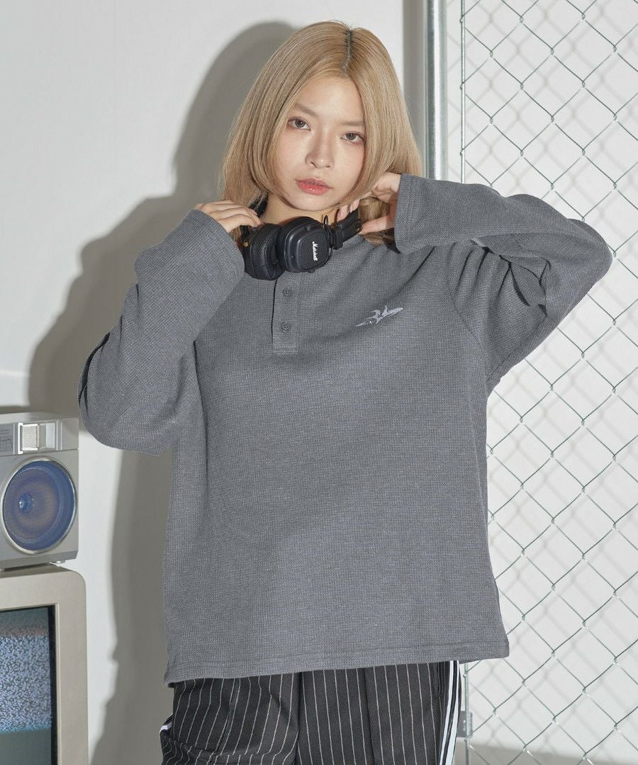 刺繍ロゴサーマルロングスリーブTシャツ | MSG
