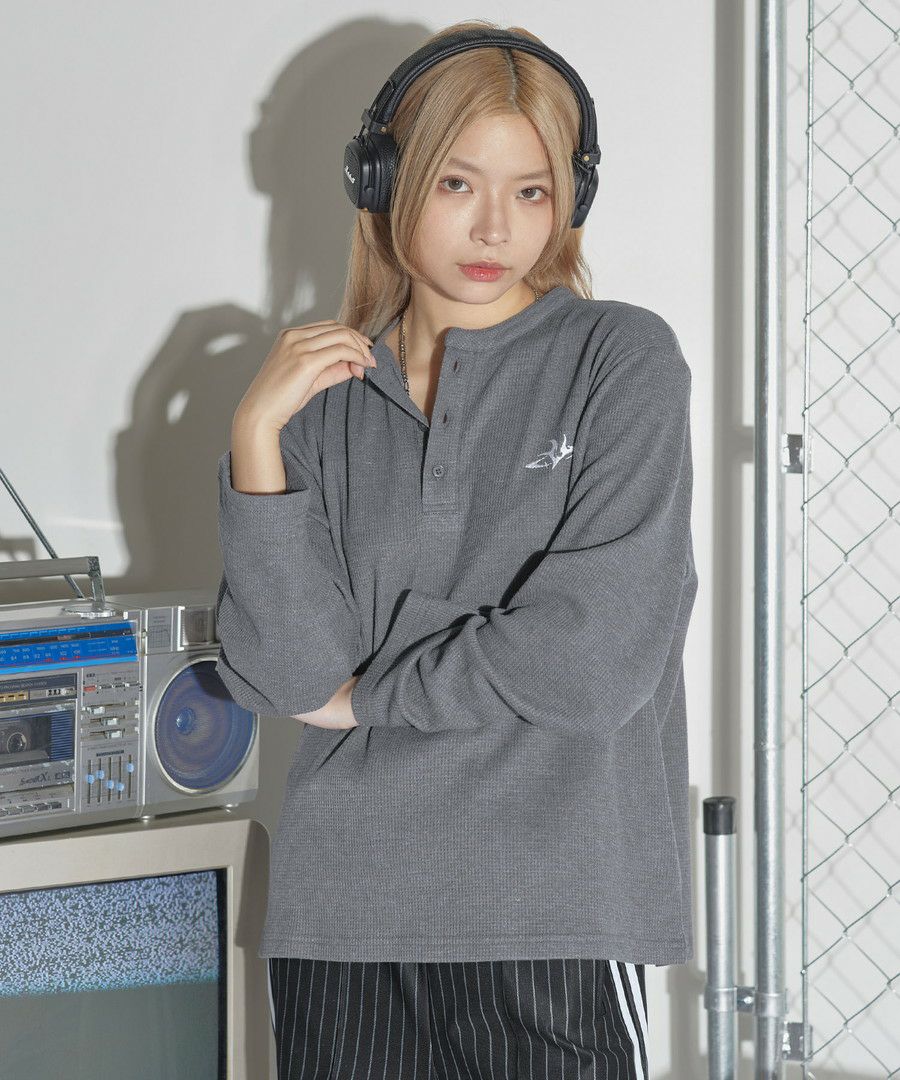 刺繍ロゴサーマルロングスリーブTシャツ | MSG