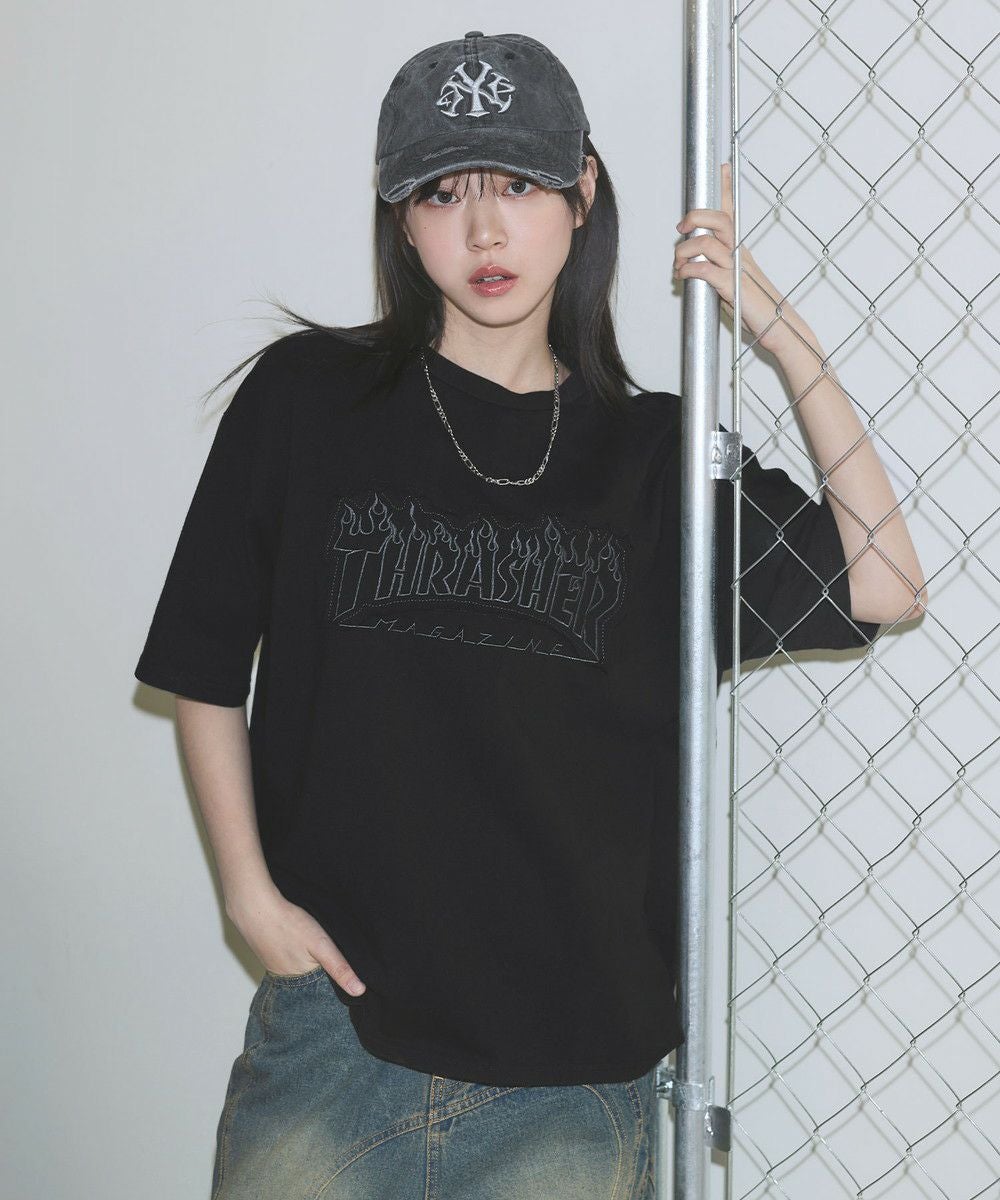 別注 ボックスシルエット パッチワークロゴ半袖Tシャツ | MSG