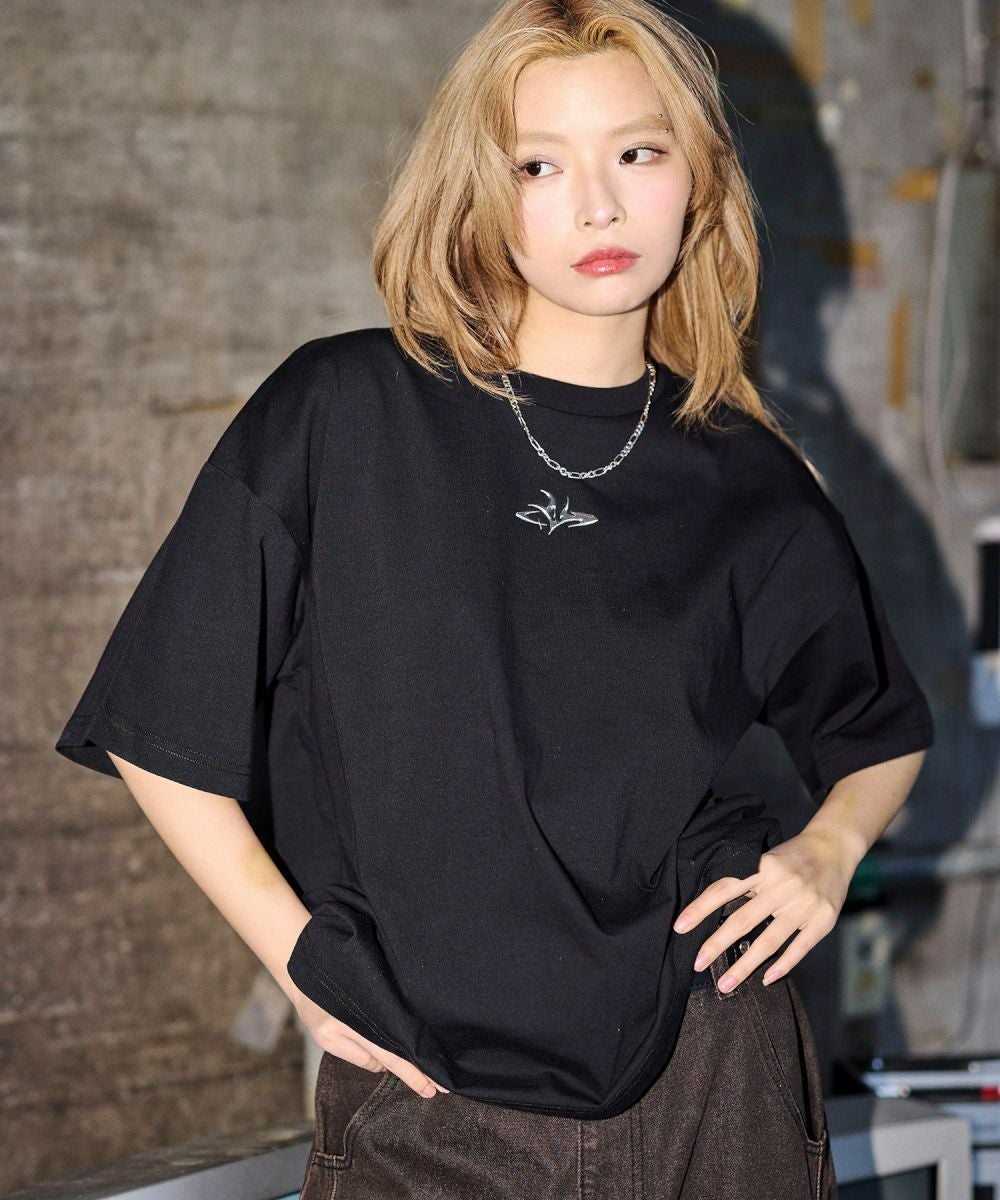 MSGM2019年春夏新作ボックスロゴTシャツ黒新品未使用送料込み MSGM - T-SHIRT WITH BOX LOGO | laid-back