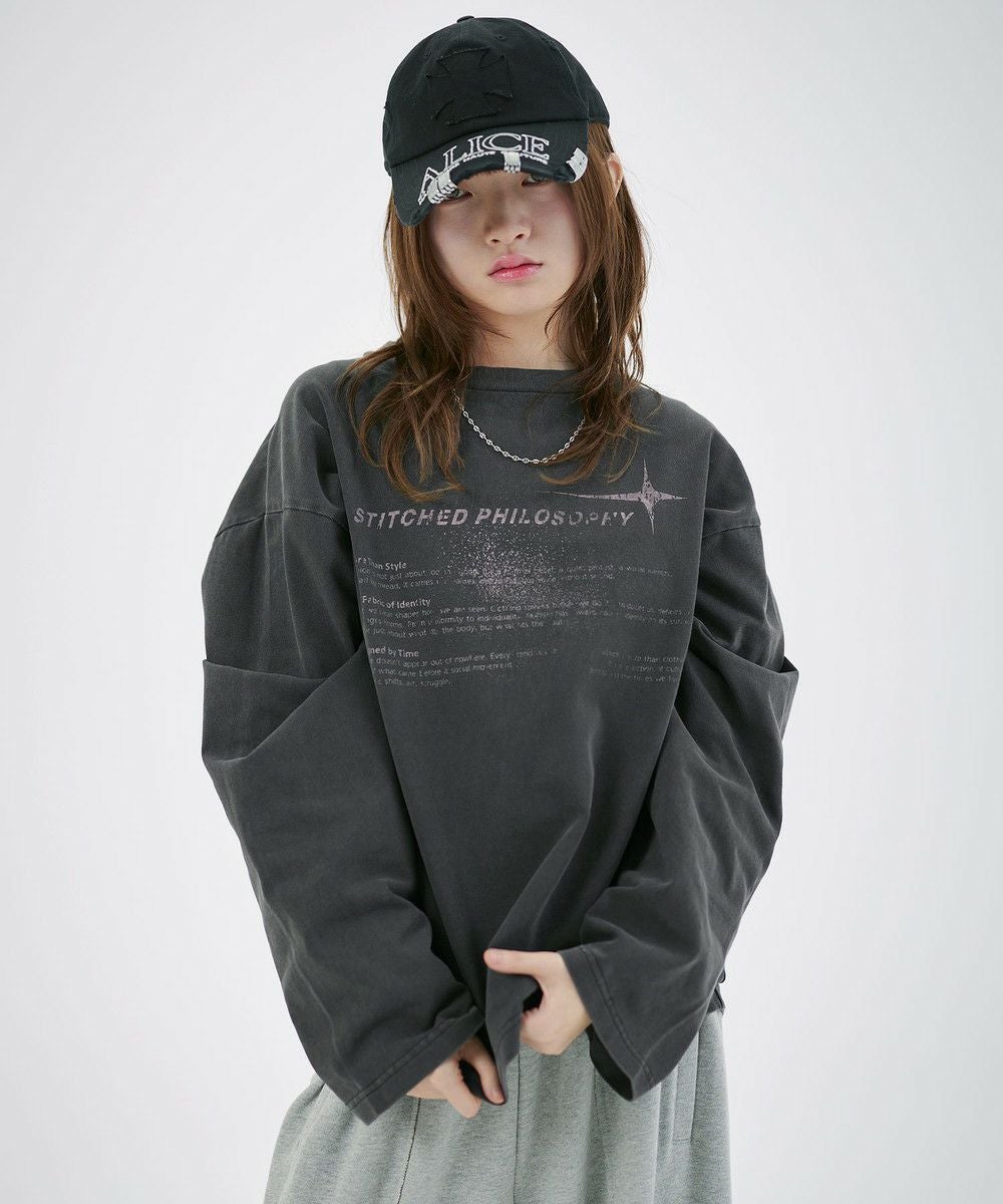 ルーズシルエットアソートグラフィックヴィンテージロンT | MSG