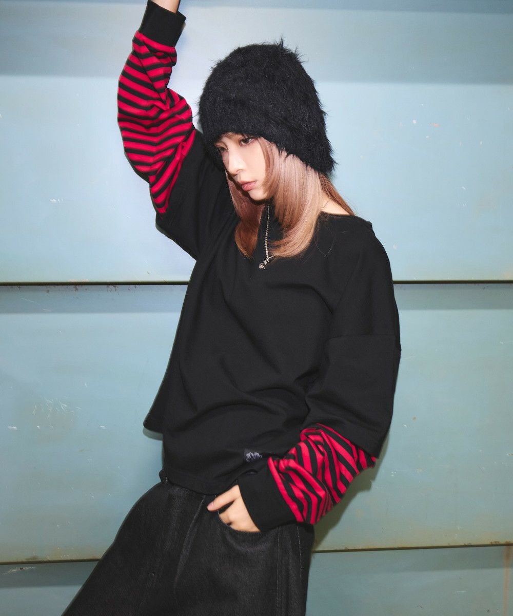 0008さま専用 フェイクレイヤードロンT カモフラージュ柄 ボーダー【UNISEX】 | MSG