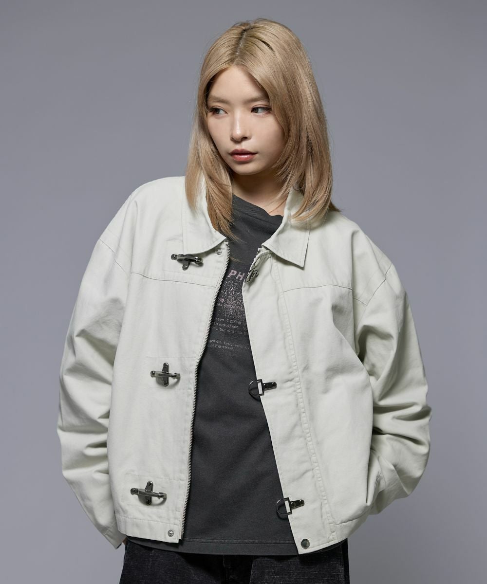 ALUDE SELECT ファイヤーマン レザージャケット ブラック 短丈 ALUDE SELECT】black short jacket | 【ALUDE】韓国メンズファッション