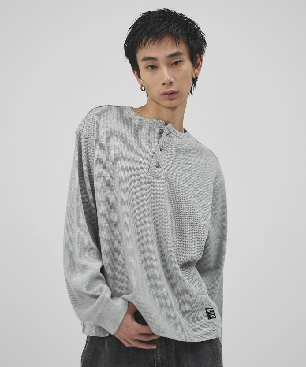 コットンサーマルロングスリーブヘンリーネックTシャツ【UNISEX】 | MSG