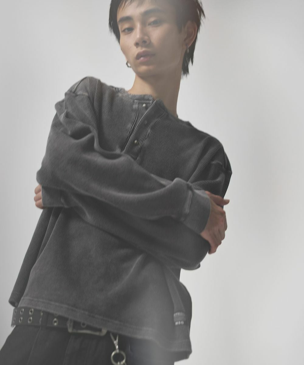 コットンサーマルロングスリーブヘンリーネックTシャツ【UNISEX】 | MSG