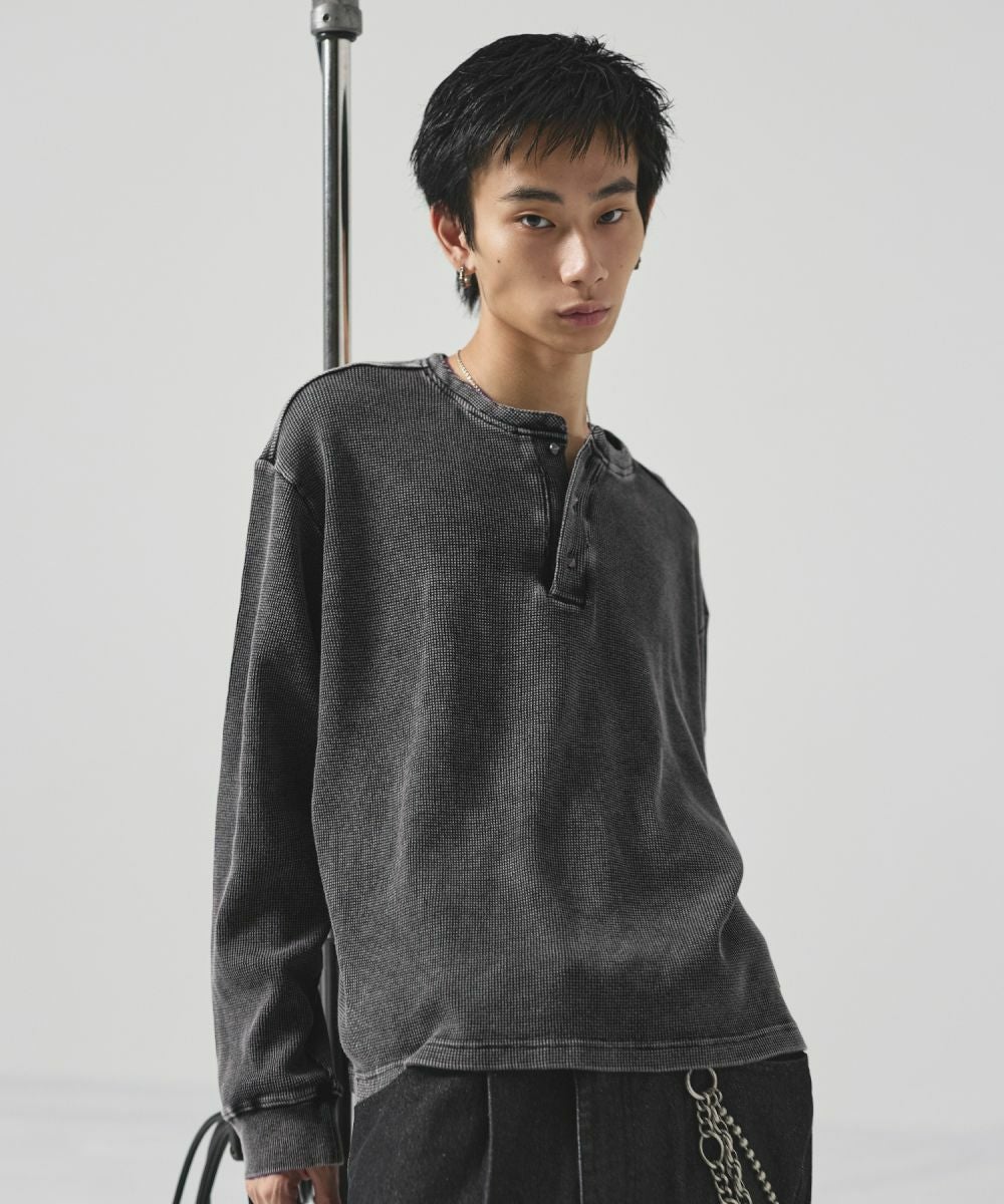 コットンサーマルロングスリーブヘンリーネックTシャツ【UNISEX】 | MSG