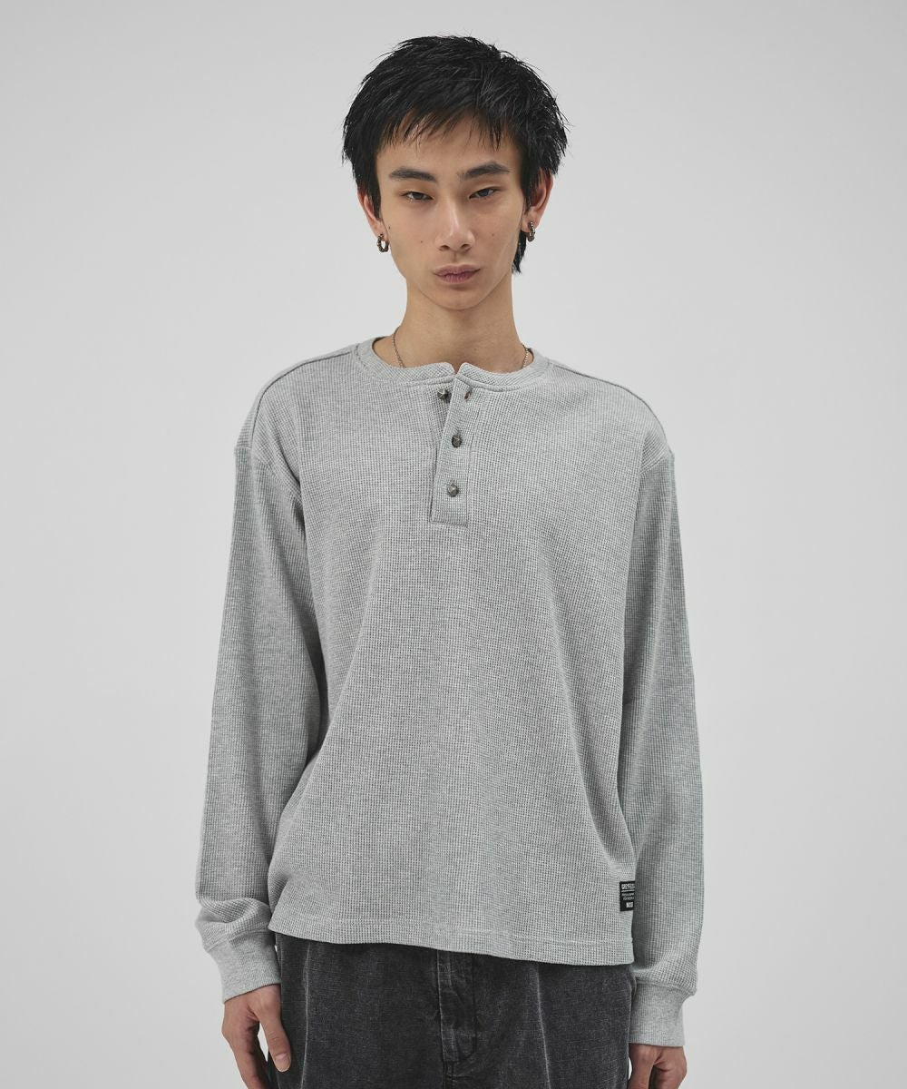 コットンサーマルロングスリーブヘンリーネックTシャツ【UNISEX】 | MSG