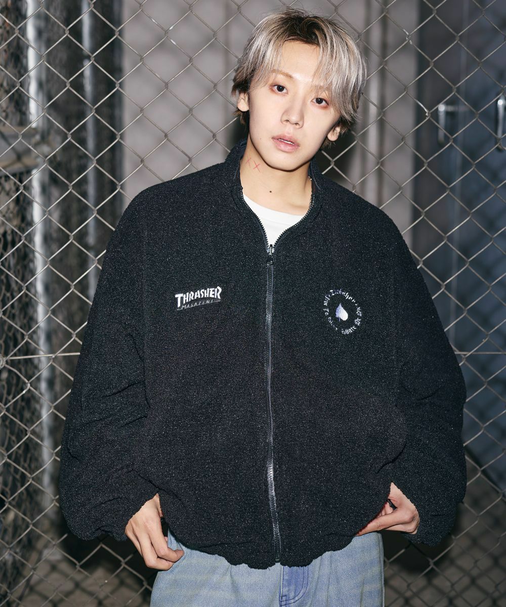 THRASHER×MSG 別注 ボアナイロン2wayリバーシブルブルゾン | MSG