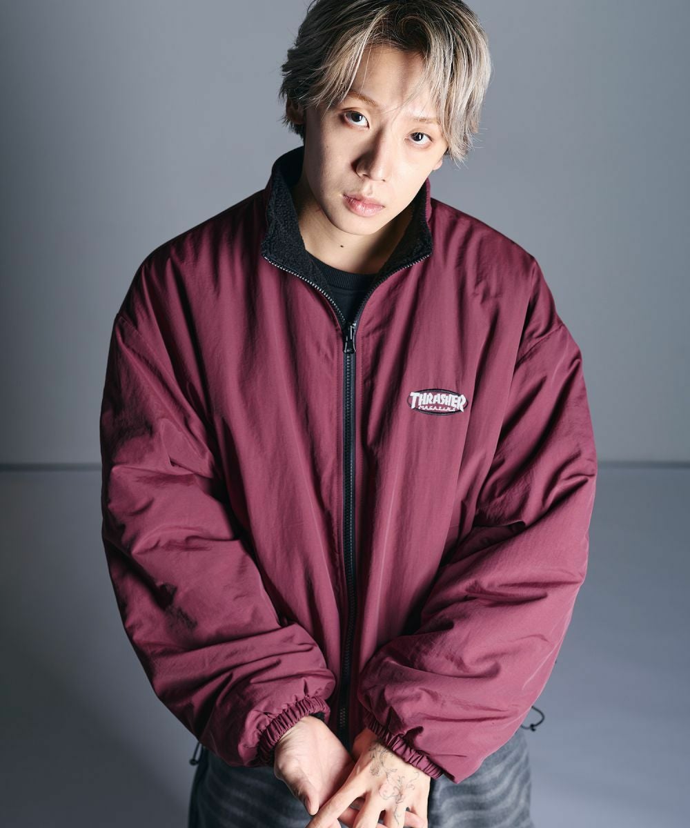 THRASHER×MSG 別注 ボアナイロン2wayリバーシブルブルゾン | MSG