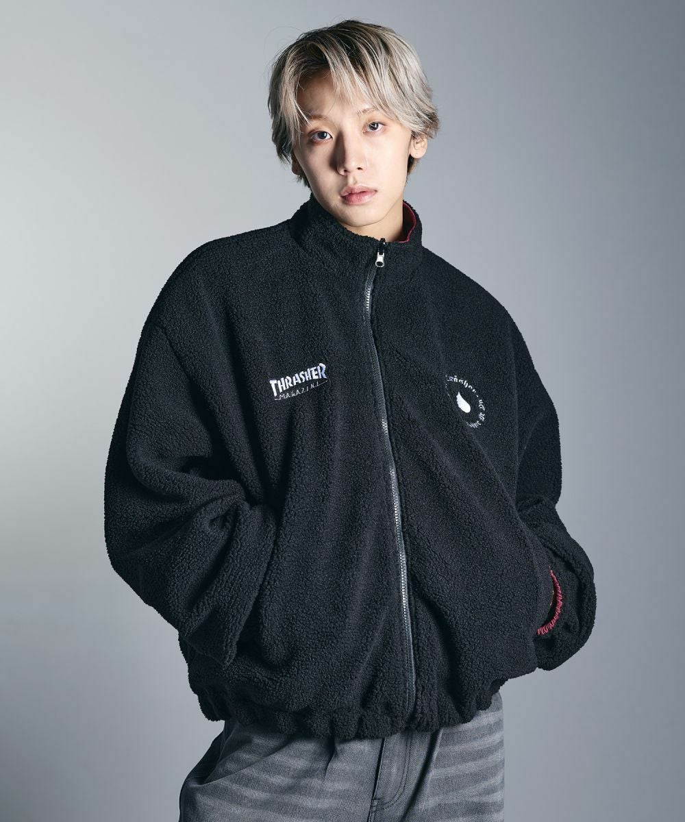 THRASHER×MSG 別注 ボアナイロン2wayリバーシブルブルゾン | MSG