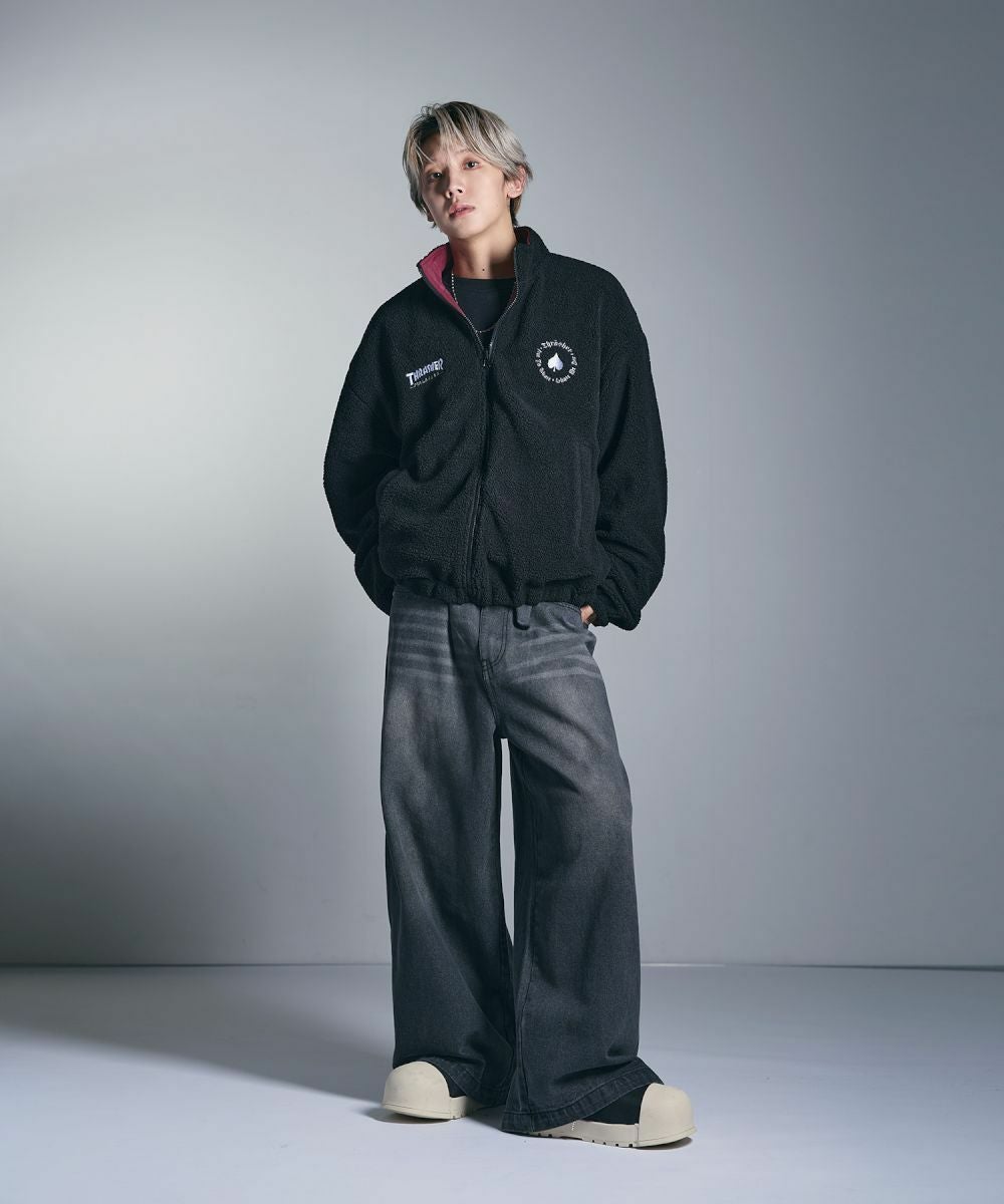 THRASHER×MSG 別注 ボアナイロン2wayリバーシブルブルゾン | MSG