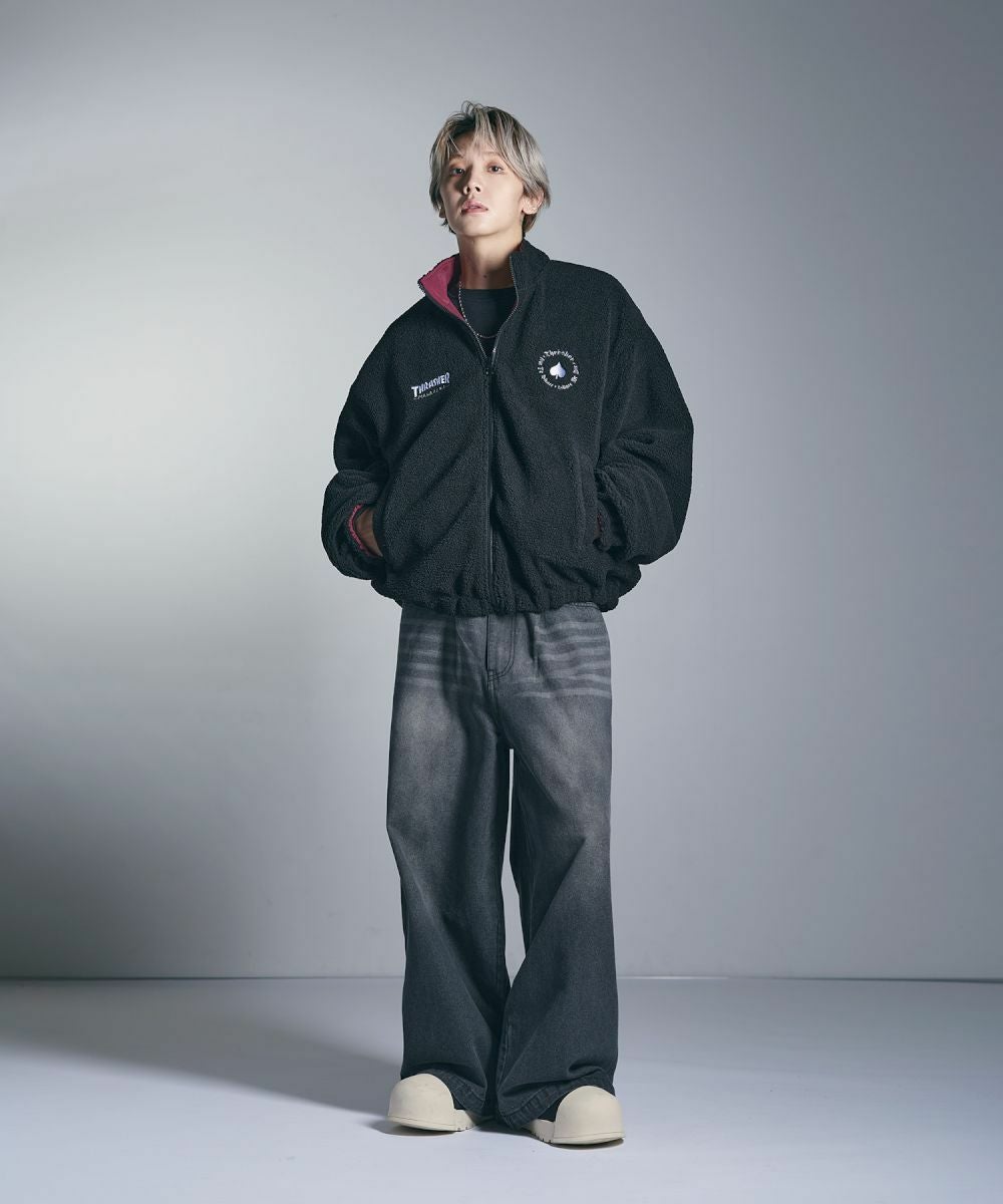 THRASHER×MSG 別注 ボアナイロン2wayリバーシブルブルゾン | MSG
