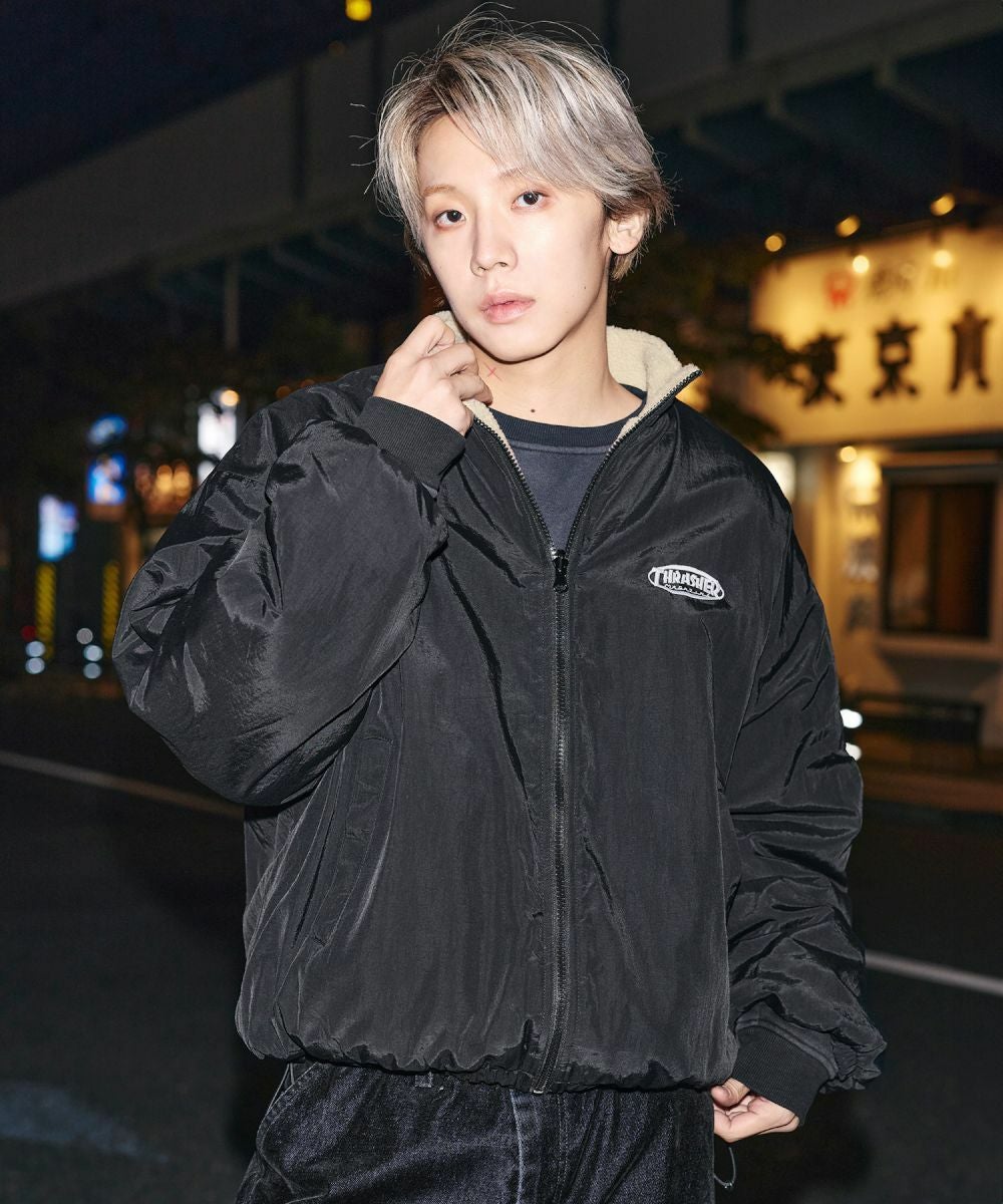 THRASHER×MSG 別注 ボアナイロン2wayリバーシブルブルゾン | MSG