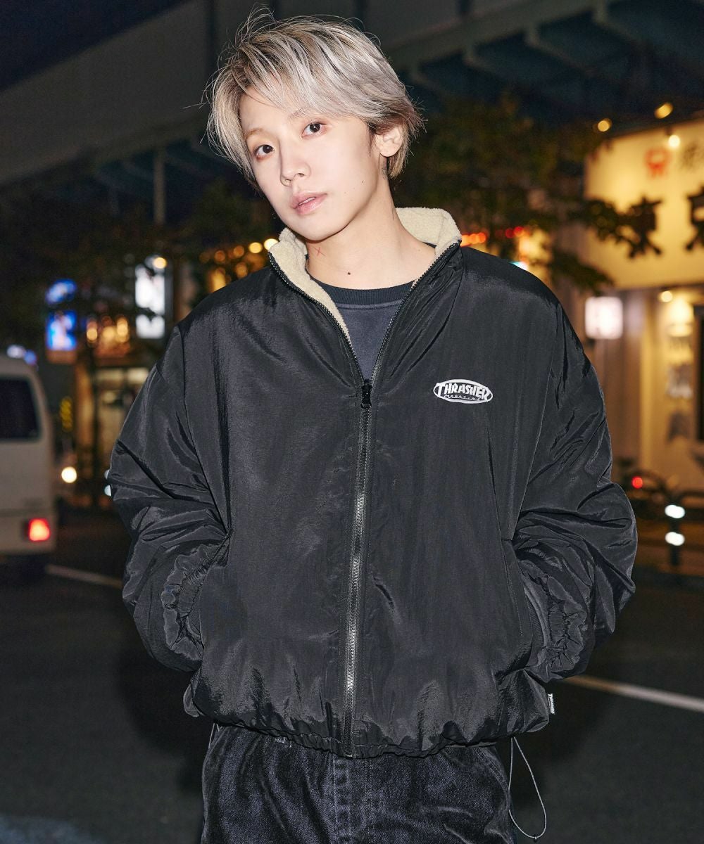 THRASHER×MSG 別注 ボアナイロン2wayリバーシブルブルゾン | MSG