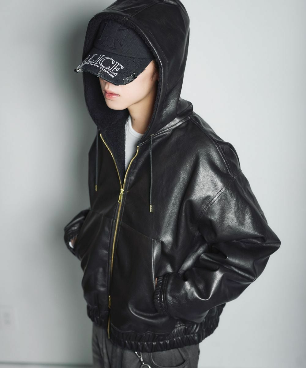 Hysterics ブラック ジップアップジャケット　ブルゾン HYSTERIC GLAMOUR（ヒステリックグラマー）の「レーシングJK（ブルゾン
