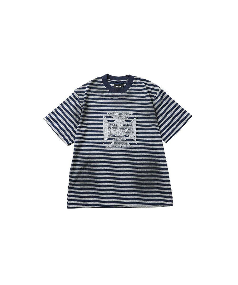 オーバーサイズグラフィックボーダー半袖Tシャツ【UNISEX】 | MSG