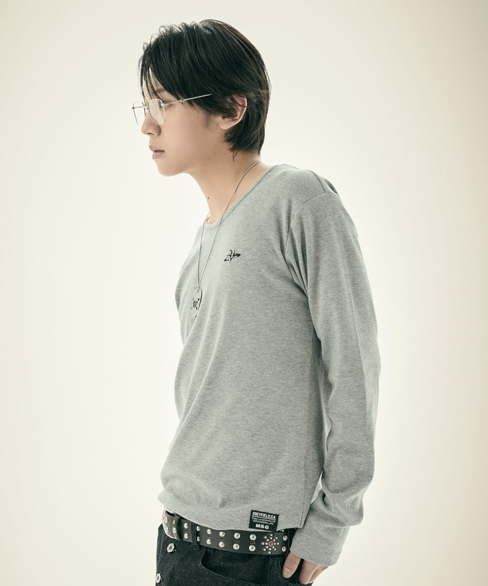 Ｔ&Ｓさま専用•*¨*•.¸♬︎ ルーズネックワンポイントリブロンT 長袖 | MSG