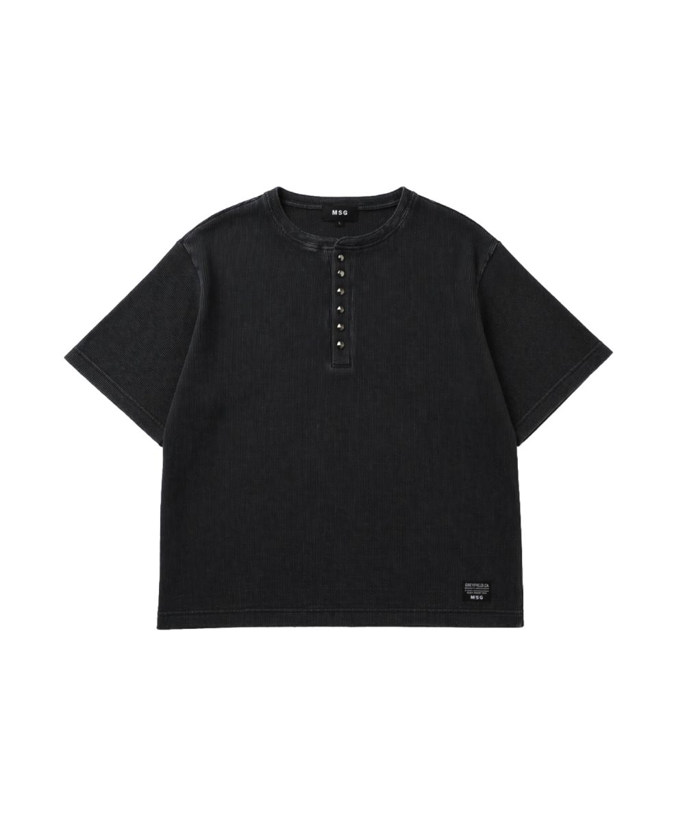 〓予約販売・6月下旬頃発送予定〓 シルバーボタンヘンリーネック