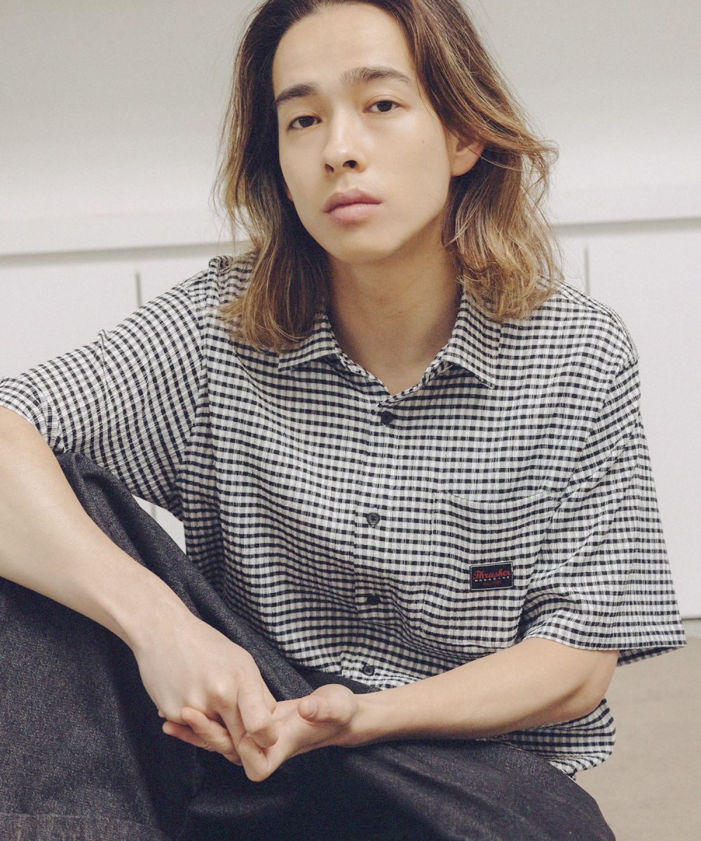 THRASHER×MSG 別注 サッカーミニチェックシャツ | MSG