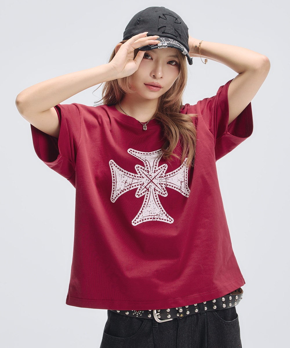 ヘビーウエイトグラフィックルーズクルーネックTシャツ | MSG