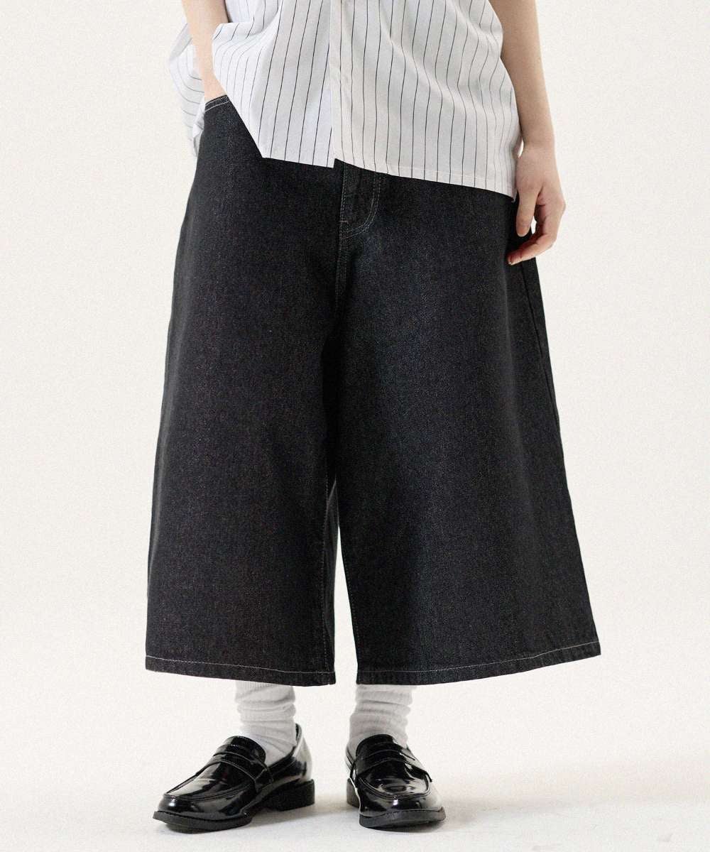 ワイドシルエット デニムハーフパンツ | MSG