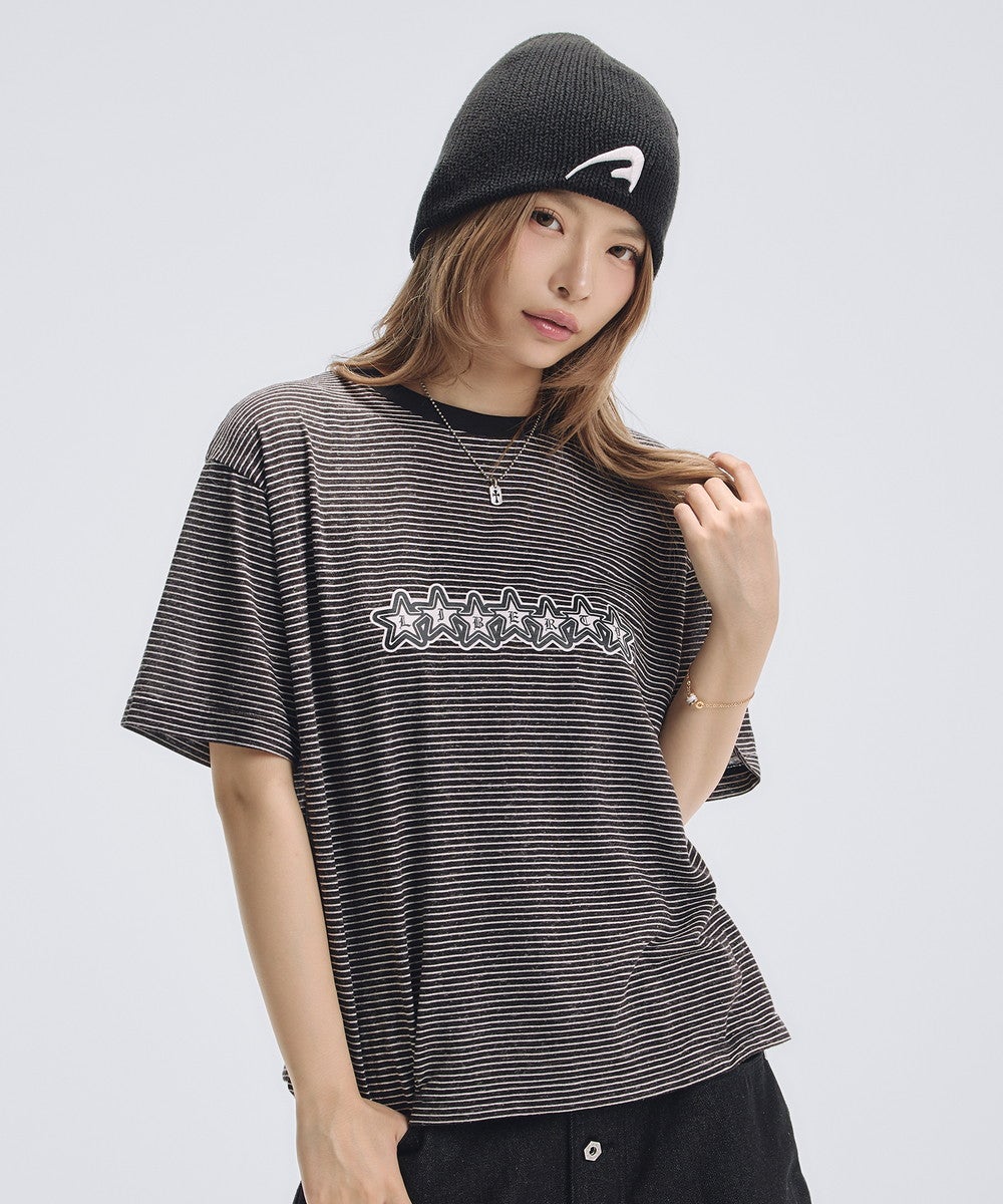 グラフィックプリント短丈半袖スラブTシャツ | MSG