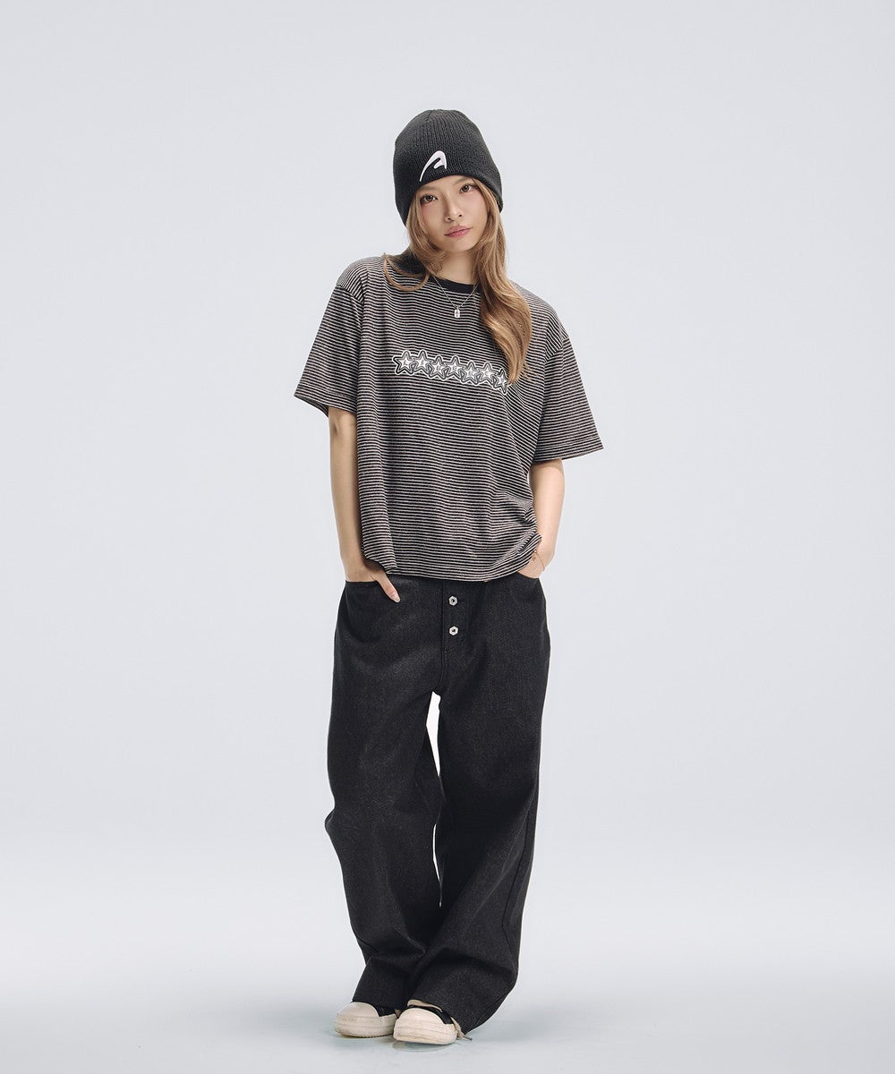 グラフィックプリント短丈半袖スラブTシャツ | MSG