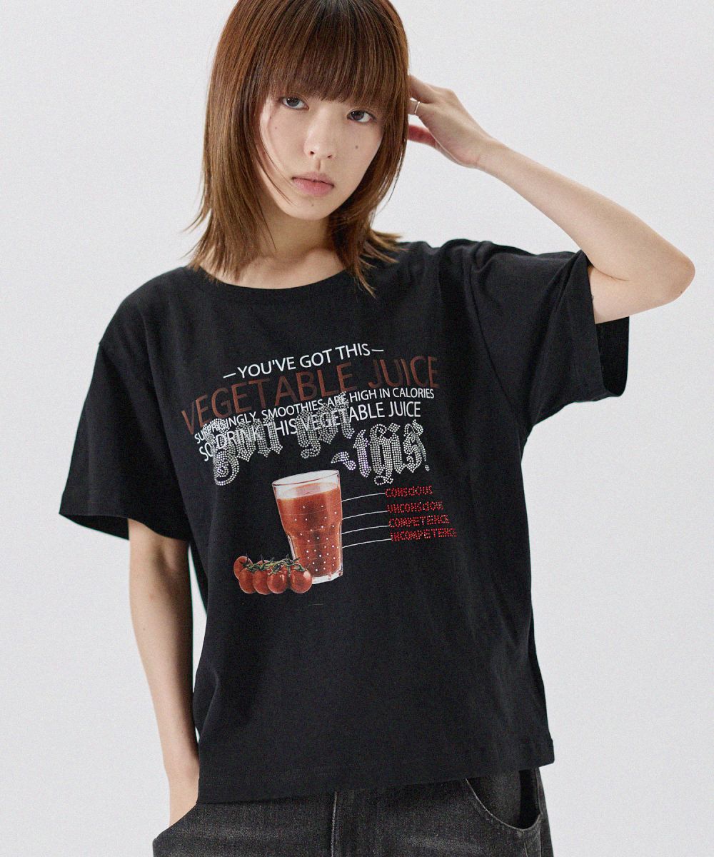 メール便対応】ラインストーンTシャツ カットソー | MSG