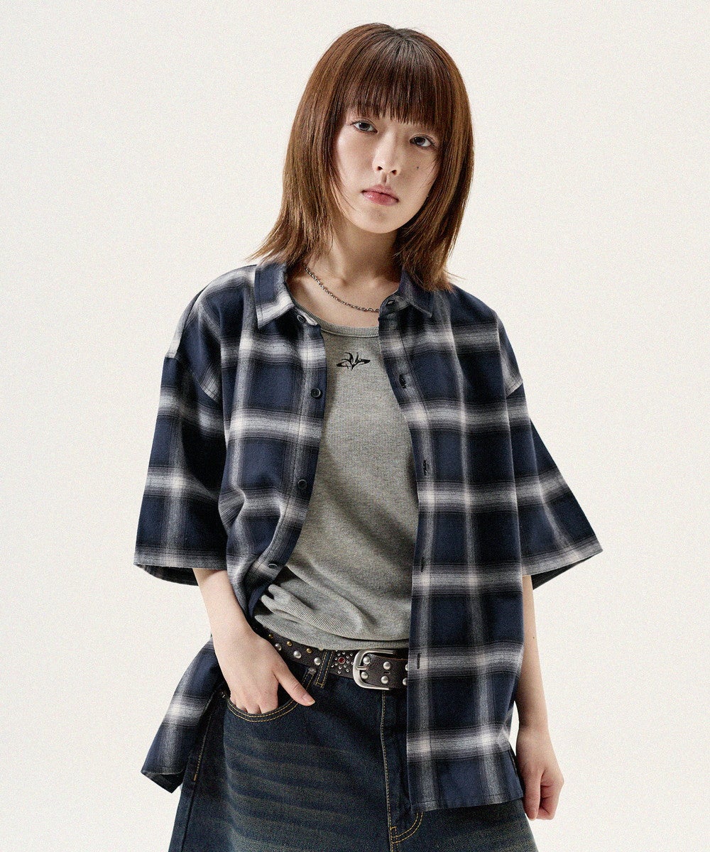 クロス&クロスリブタンク JUNOAH（ジュノア） タンクトップ ノースリーブ クロスネックリブ